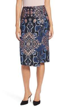 NWT Halogen Brocade Pencil Skirt
